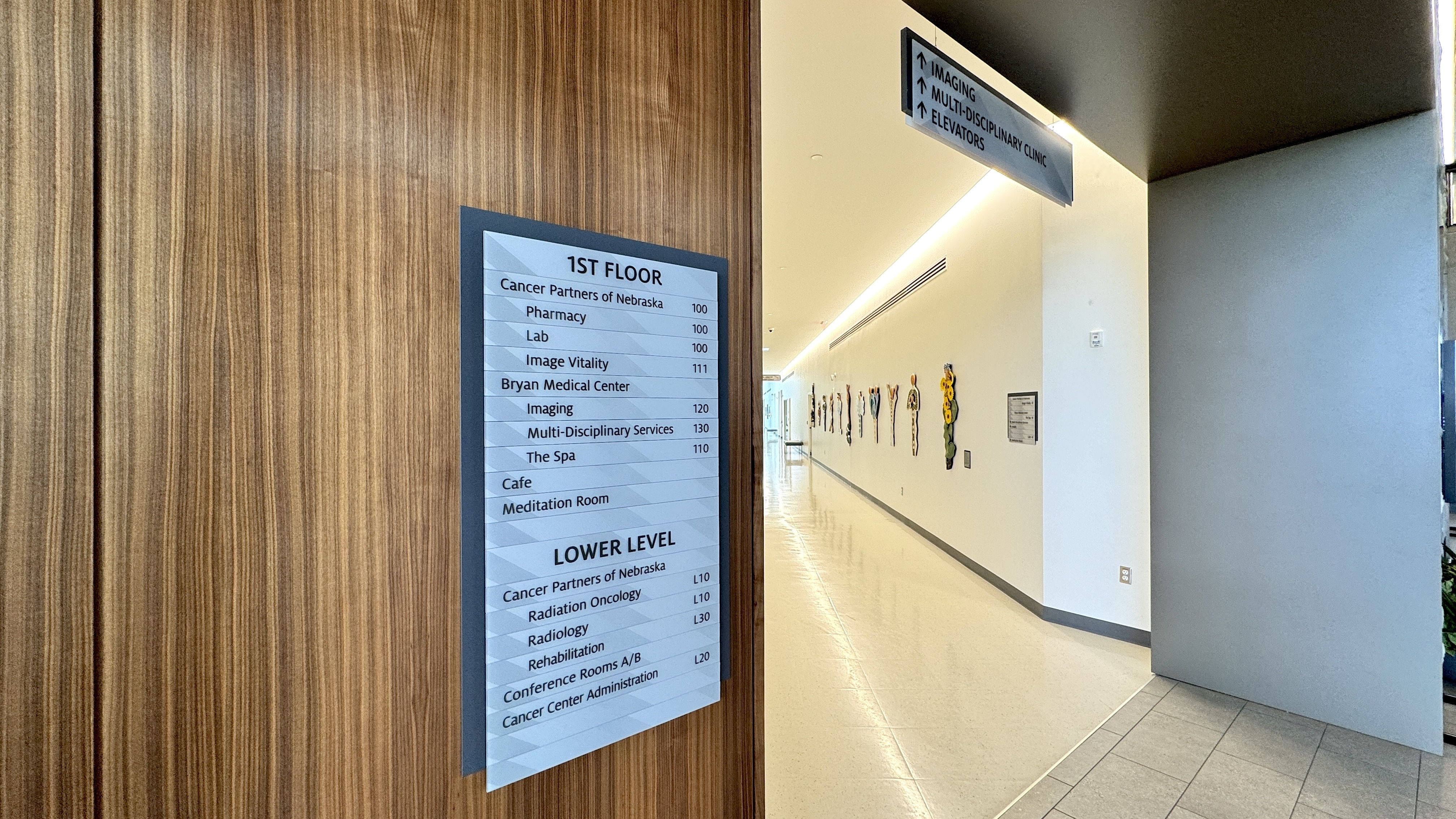 Directional/Wayfinding Signage at April Sampson Cancer Center