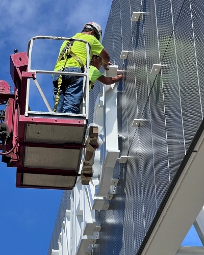 Iowa State Bridge Knifeplate Letter Install
