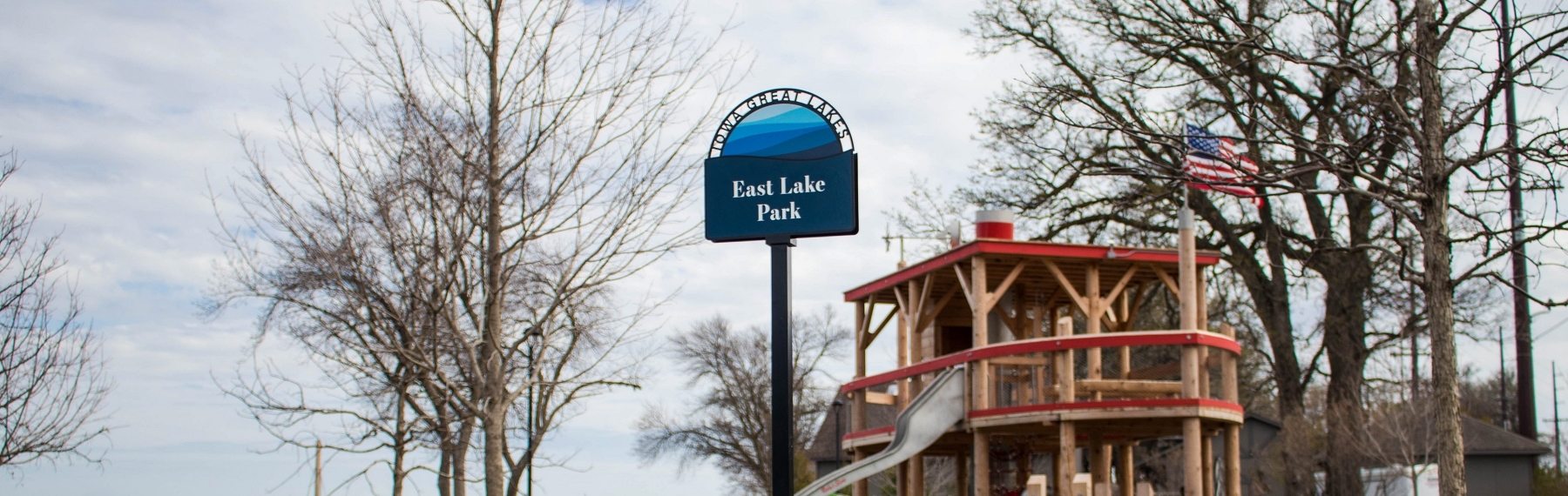 Iowa Great Lakes Park Sign Header