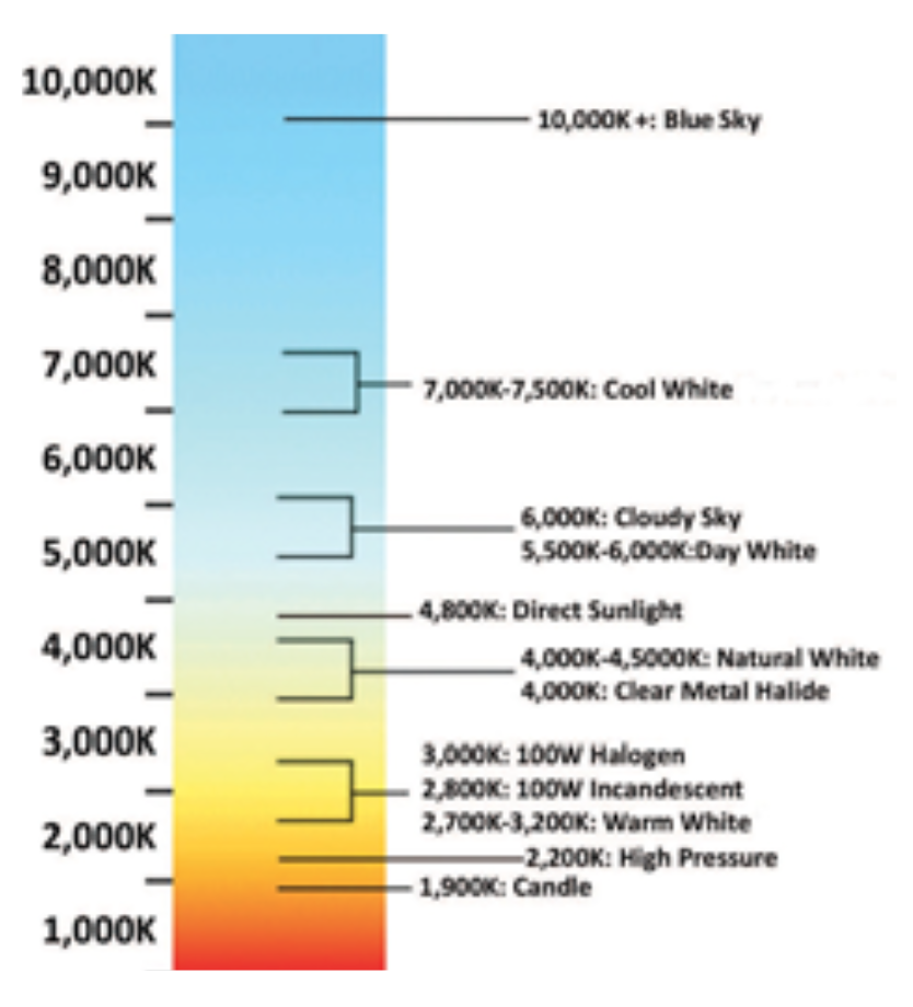 Kelvin Temperature Color Scale