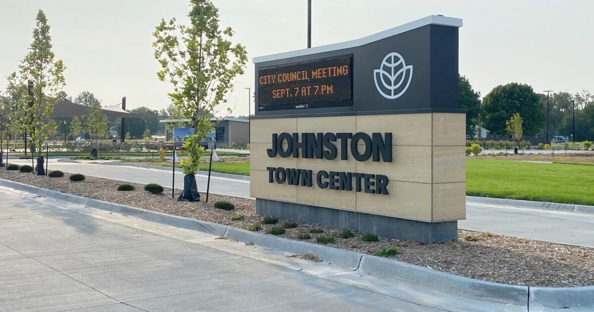Johnston, Iowa: Custom Signs for a New Town Center