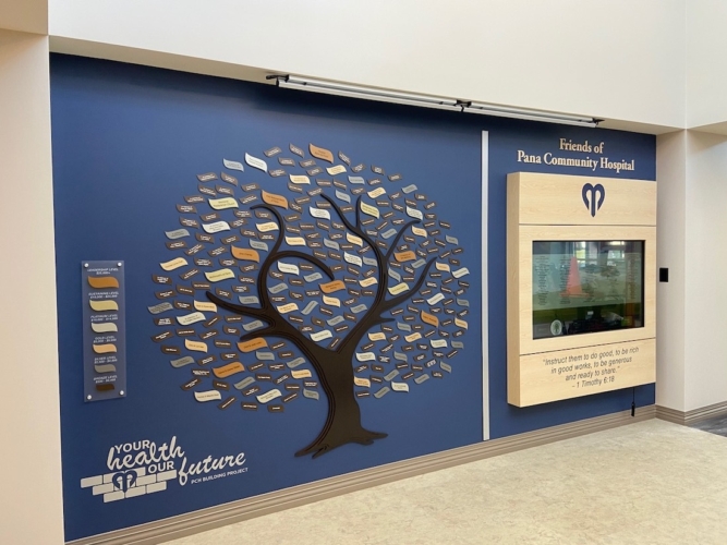 Pana Community Hospital Building Campaign Donor Recognition Wall